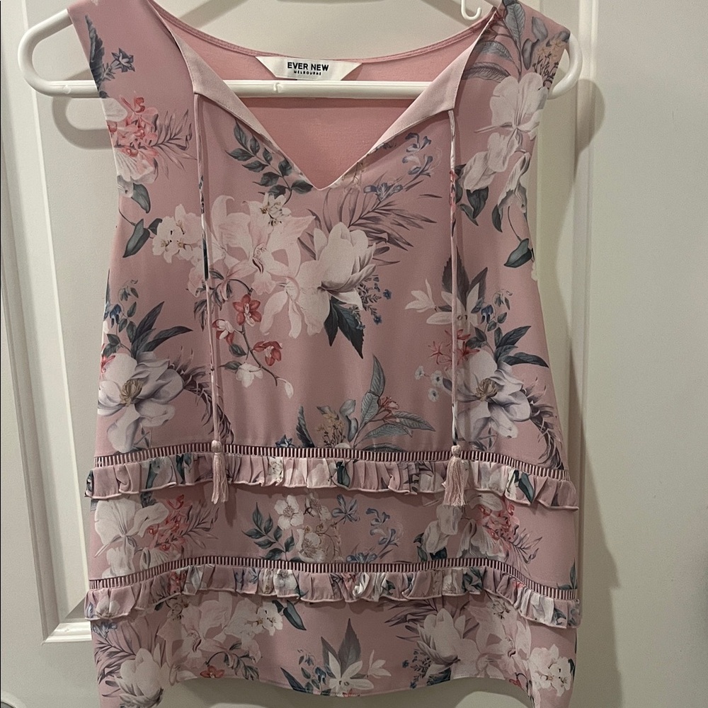Ever New Pink Floral Layered Blouse